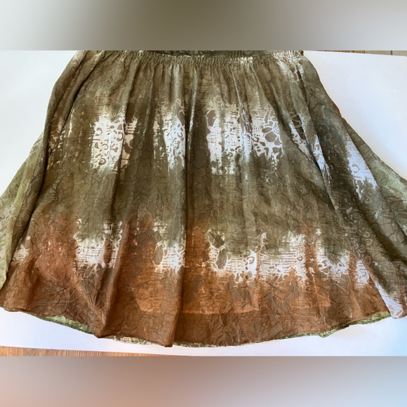 Calvin Klein Women’s Midi Skirt, Size 2, Olive Green/Brown - Picture 2 of 4